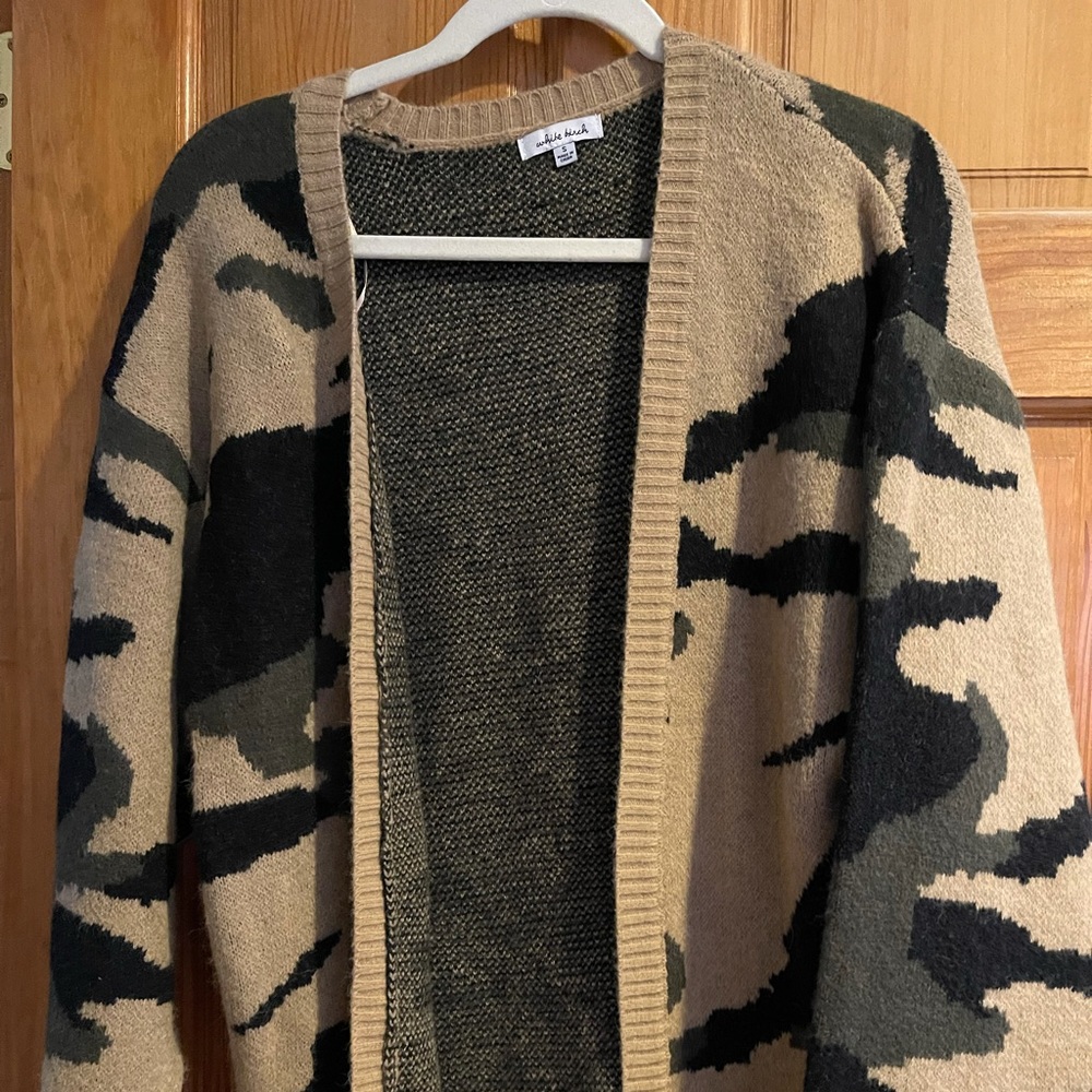 Camo Cardigan Sweater